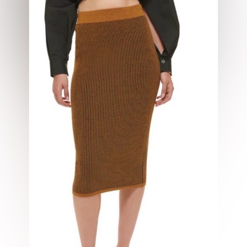 DKNY Jeans Brown and Black Striped Knit Set - Picture 3 of 10